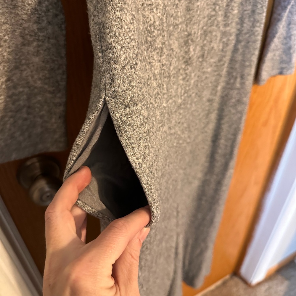 Anthropologie heathered gray knit comfort jumpsuit - Picture 6 of 9